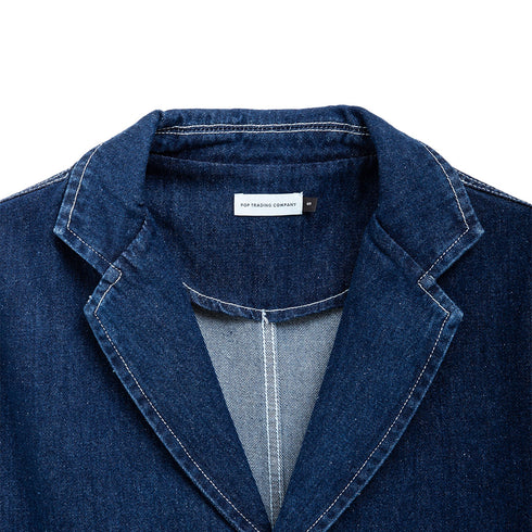 POP Trading Company Hewitt Suit Jacket Rined Denim POPSS24 Degli Uberti